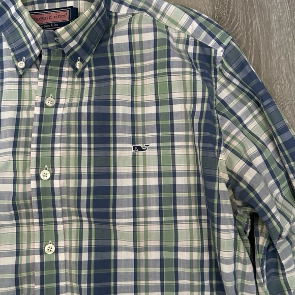 Men’s Vineyard Vines Plaid Collegiate Button Down Shirt Size Large - Picture 2 of 4